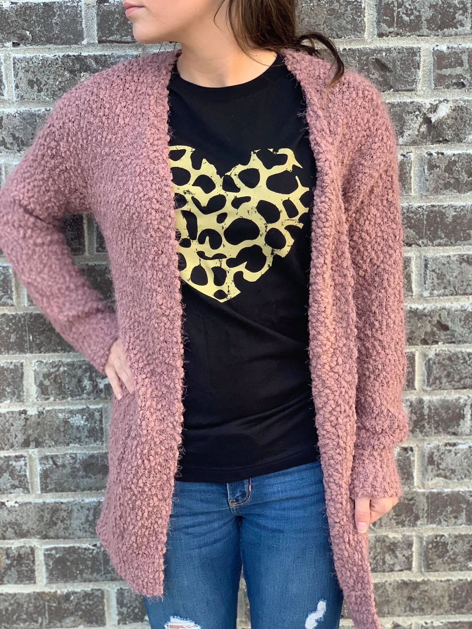 Black popcorn clearance cardigan